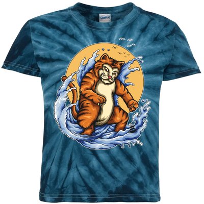 Catzilla Great Wave Kids Tie-Dye T-Shirt