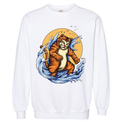 Catzilla Great Wave Garment-Dyed Sweatshirt
