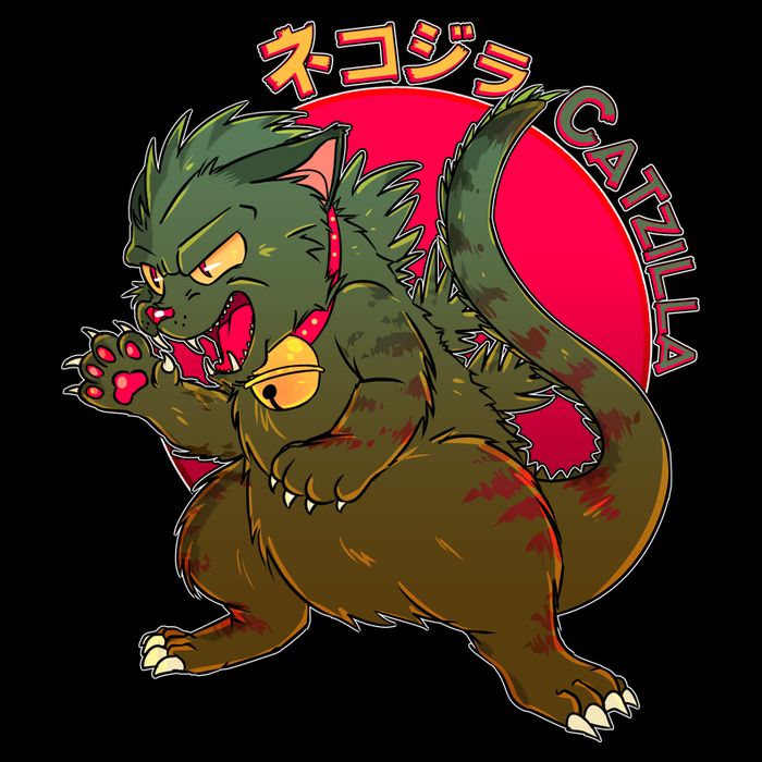 Catzilla Japanese Monster Movie Sweatshirt