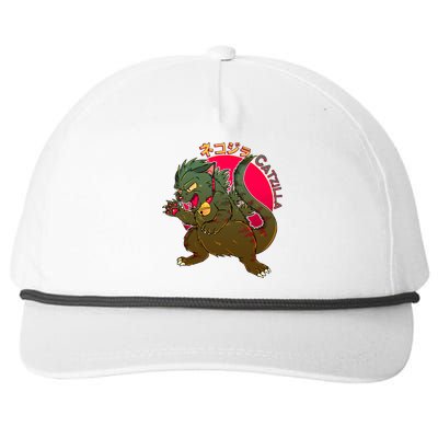 Catzilla Japanese Monster Movie Snapback Five-Panel Rope Hat