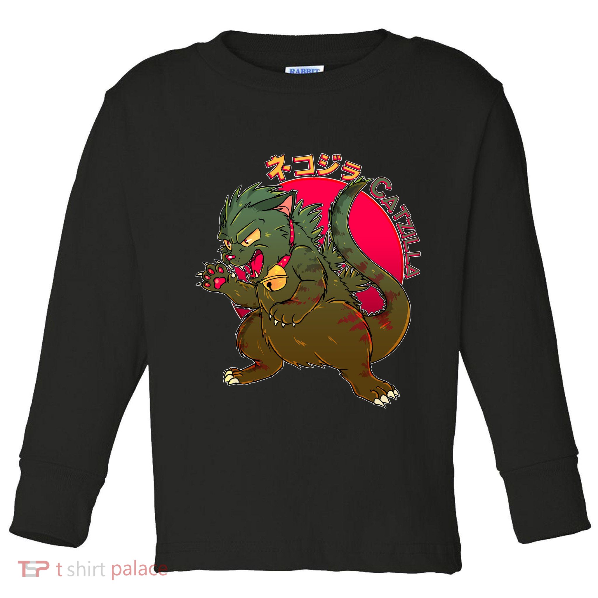 Catzilla Japanese Monster Movie Toddler Long Sleeve Shirt