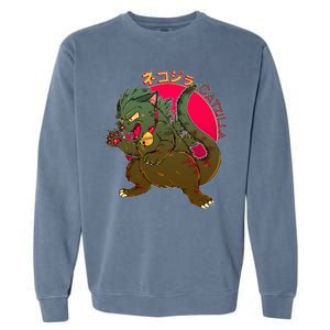 Catzilla Japanese Monster Movie Garment-Dyed Sweatshirt