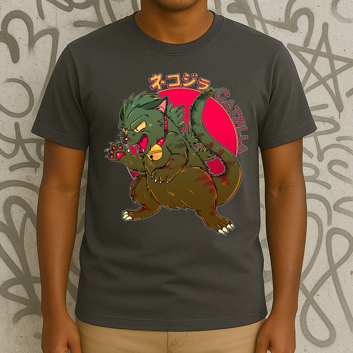 Catzilla Japanese Monster Movie T-Shirt