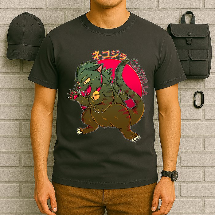 Catzilla Japanese Monster Movie T-Shirt