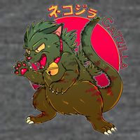 Catzilla Japanese Monster Movie 7-Panel Snapback Hat