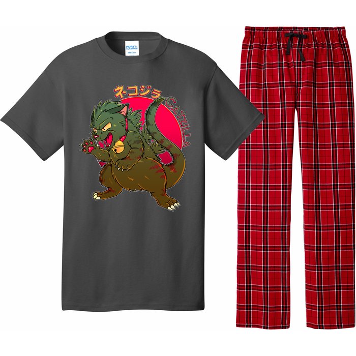 Catzilla Japanese Monster Movie Pajama Set