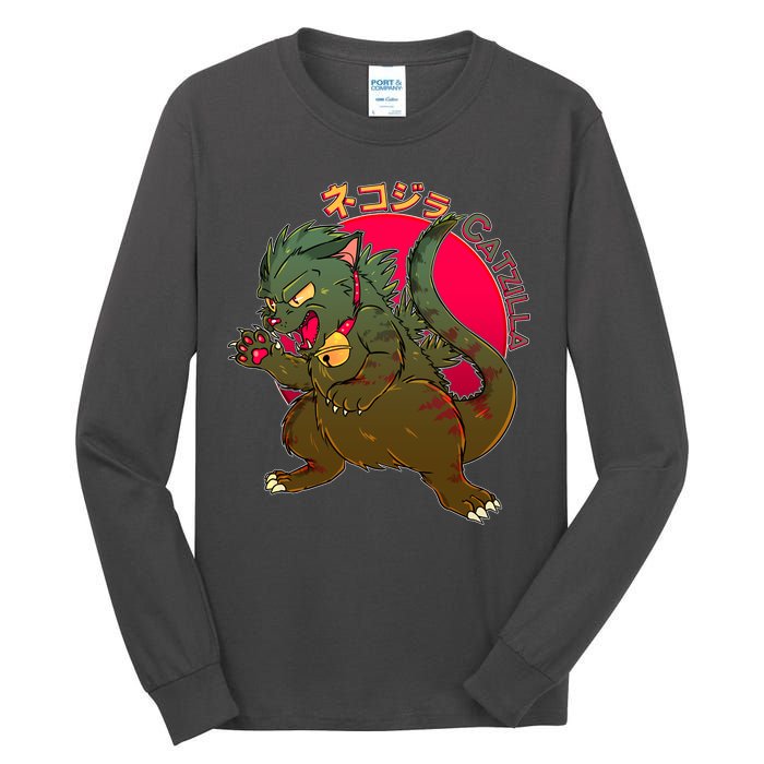 Catzilla Japanese Monster Movie Tall Long Sleeve T-Shirt