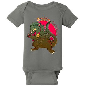 Catzilla Japanese Monster Movie Baby Bodysuit