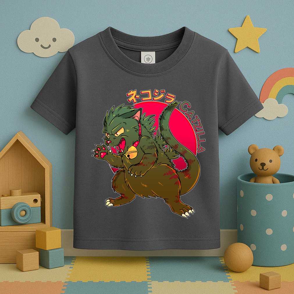 Catzilla Japanese Monster Movie Toddler T-Shirt