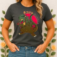 Catzilla Japanese Monster Movie Womens T-Shirt