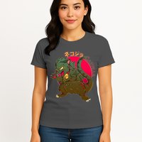 Catzilla Japanese Monster Movie Womens T-Shirt
