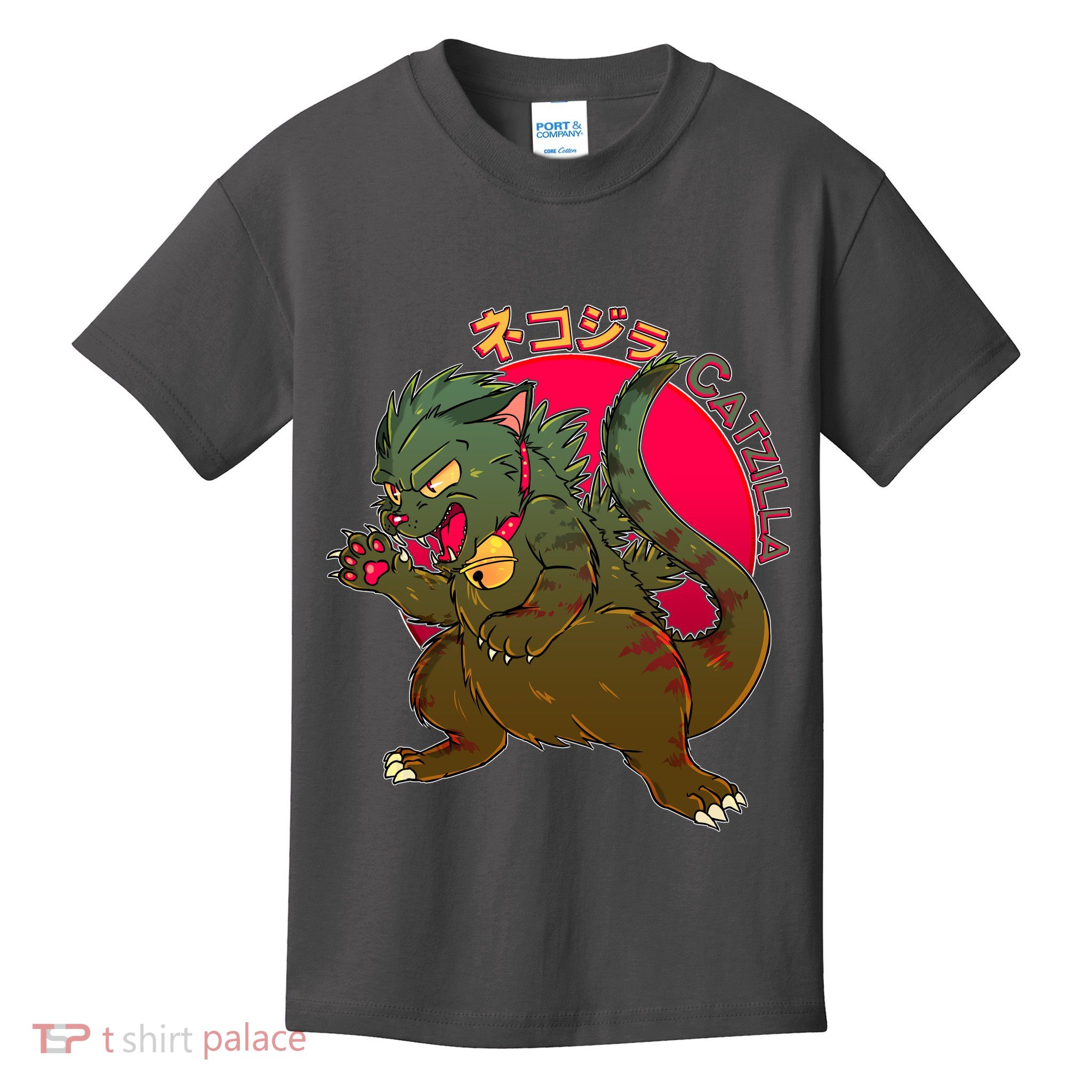 Catzilla Japanese Monster Movie Kids T-Shirt