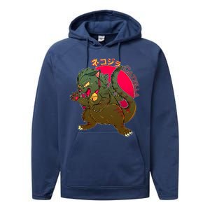 Catzilla Japanese Monster Movie Performance Fleece Hoodie