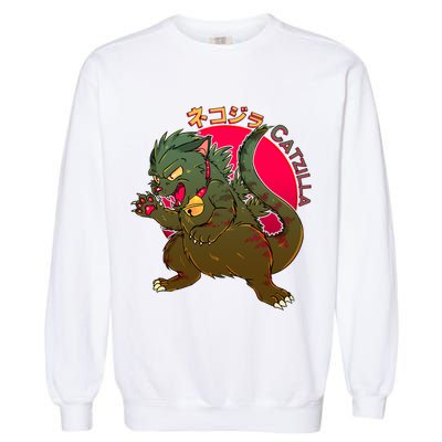 Catzilla Japanese Monster Movie Garment-Dyed Sweatshirt