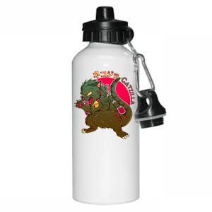 Catzilla Japanese Monster Movie Aluminum Water Bottle 