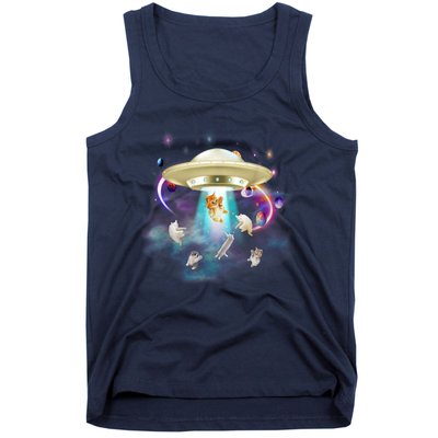 CAT ALIEN UFO Shirt For Women Cat Lover Funny Tank Top