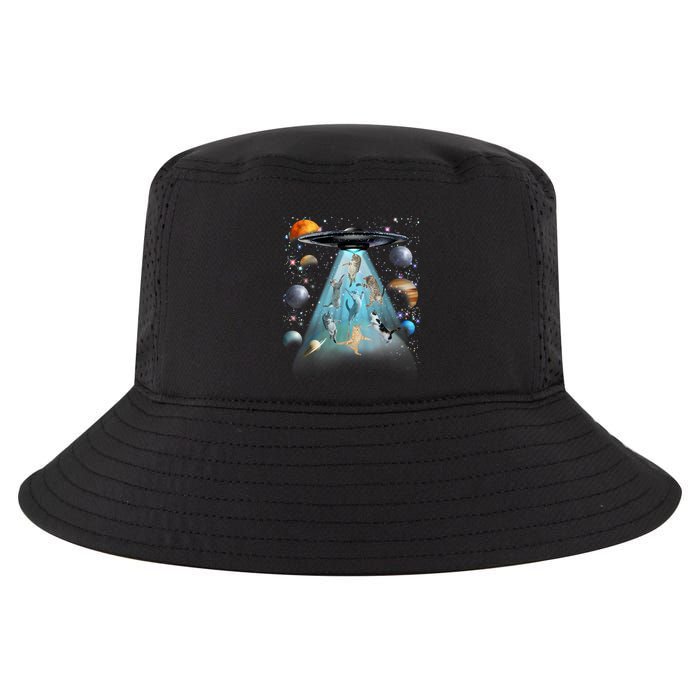 Cat Alien Ufo Gifts Space Cat Galaxy Cat Funny For Cat Dad Cat Mom Cat Lover Cool Comfort Performance Bucket Hat