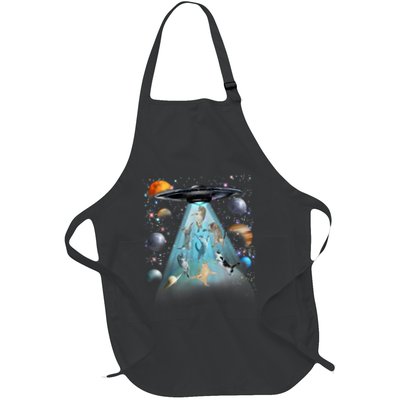 Cat Alien Ufo Gifts Space Cat Galaxy Cat Funny For Cat Dad Cat Mom Cat Lover Apron