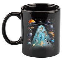 Cat Alien Ufo Gifts Space Cat Galaxy Cat Funny For Cat Dad Cat Mom Cat Lover 11oz C Handle Ceramic Mug