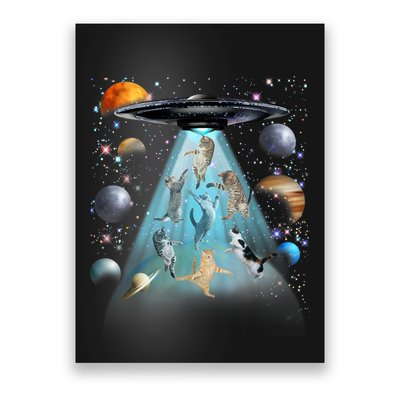 Cat Alien Ufo Gifts Space Cat Galaxy Cat Funny For Cat Dad Cat Mom Cat Lover Poster