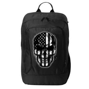 Cool American USA Flag Grunge Skull City Backpack