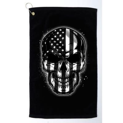 Cool American USA Flag Grunge Skull Golf Towel