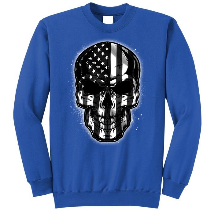 Cool American USA Flag Grunge Skull Sweatshirt