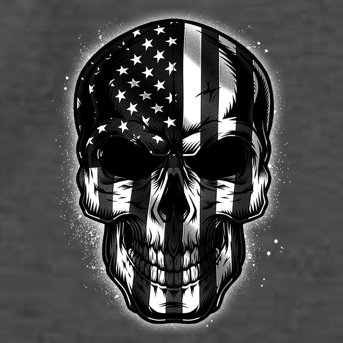 Cool American USA Flag Grunge Skull Vector Backpack