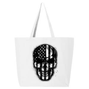 Cool American USA Flag Grunge Skull 25L Jumbo Tote