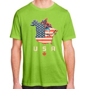 Canada And Usa Map Annex America’S 51st State! Adult ChromaSoft Performance T-Shirt