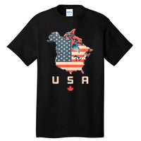 Canada And Usa Map Annex America’S 51st State! Tall T-Shirt