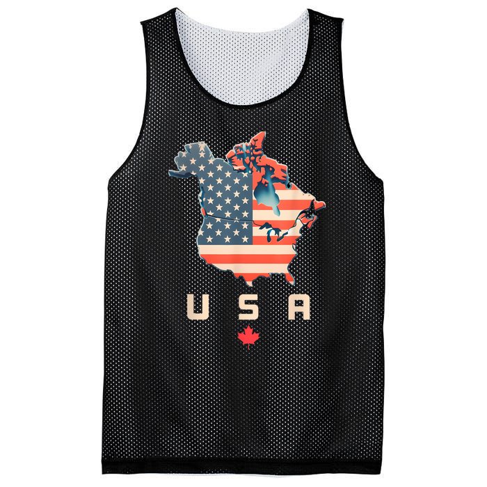 Canada And Usa Map Annex America’S 51st State! Mesh Reversible Basketball Jersey Tank