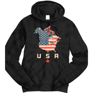 Canada And Usa Map Annex America’S 51st State! Tie Dye Hoodie