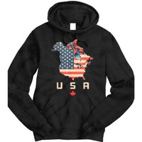 Canada And Usa Map Annex America’S 51st State! Tie Dye Hoodie