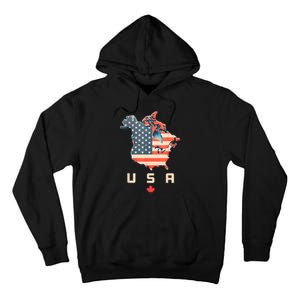 Canada And Usa Map Annex America’S 51st State! Tall Hoodie