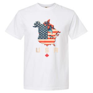 Canada And Usa Map Annex America’S 51st State! Garment-Dyed Heavyweight T-Shirt