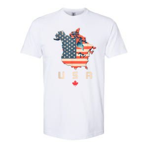 Canada And Usa Map Annex America’S 51st State! Softstyle CVC T-Shirt