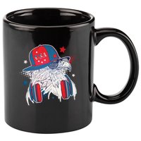 Cool American USA Flag Hipster DJ Eagle 11oz C Handle Ceramic Mug