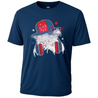 Cool American USA Flag Hipster DJ Eagle Cooling Performance Crew T-Shirt