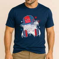 Cool American USA Flag Hipster DJ Eagle Cooling Performance Crew T-Shirt