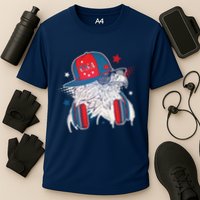 Cool American USA Flag Hipster DJ Eagle Cooling Performance Crew T-Shirt