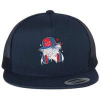 Cool American USA Flag Hipster DJ Eagle Flatbill Hat