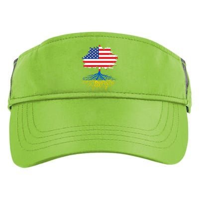 Cool American Ukrainian Roots I Stand With Ukraine USA Ukraine Flags Adult Drive Performance Visor