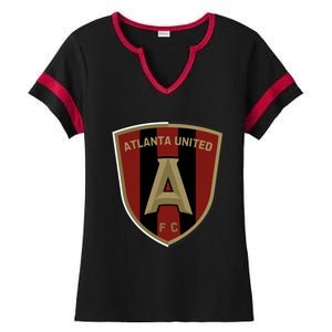 Cool Atlanta United Shield Fc Ladies Halftime Notch Neck Tee