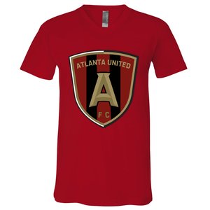 Cool Atlanta United Shield Fc V-Neck T-Shirt