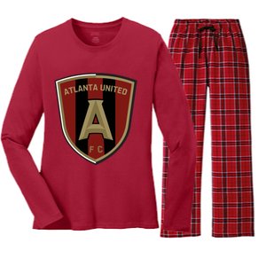 Cool Atlanta United Shield Fc Women's Long Sleeve Flannel Pajama Set 