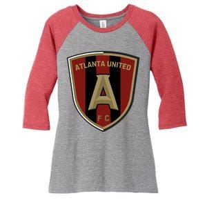 Cool Atlanta United Shield Fc Women's Tri-Blend 3/4-Sleeve Raglan Shirt