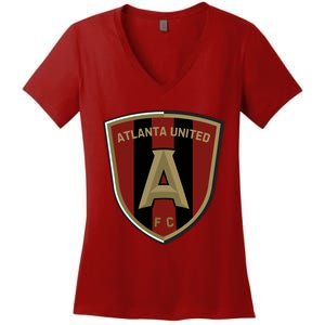 Cool Atlanta United Shield Fc Women's V-Neck T-Shirt