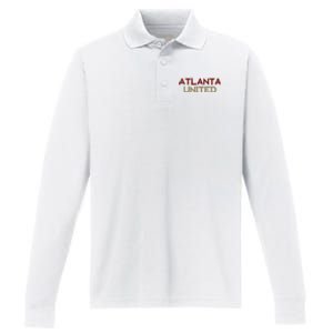 Cool Atlanta United Soccer Team Performance Long Sleeve Polo