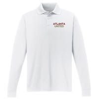 Cool Atlanta United Soccer Team Performance Long Sleeve Polo